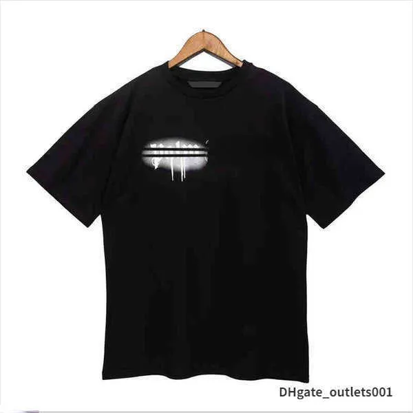 Version haute T-shirt pour hommes et femmes Palm 22ss Back Angel Letter Printing Tid E Hip-hop Col rond T-shirt à manches courtes Fashion Tg