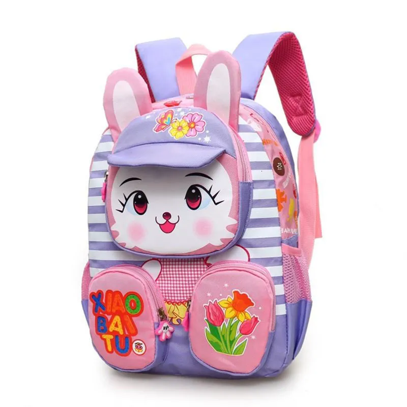 Backpacks Rabbit Children's Children's School Tore Backpack Cute Animal dla dzieci torby dla dziewcząt dla chłopców przedszkole 221122