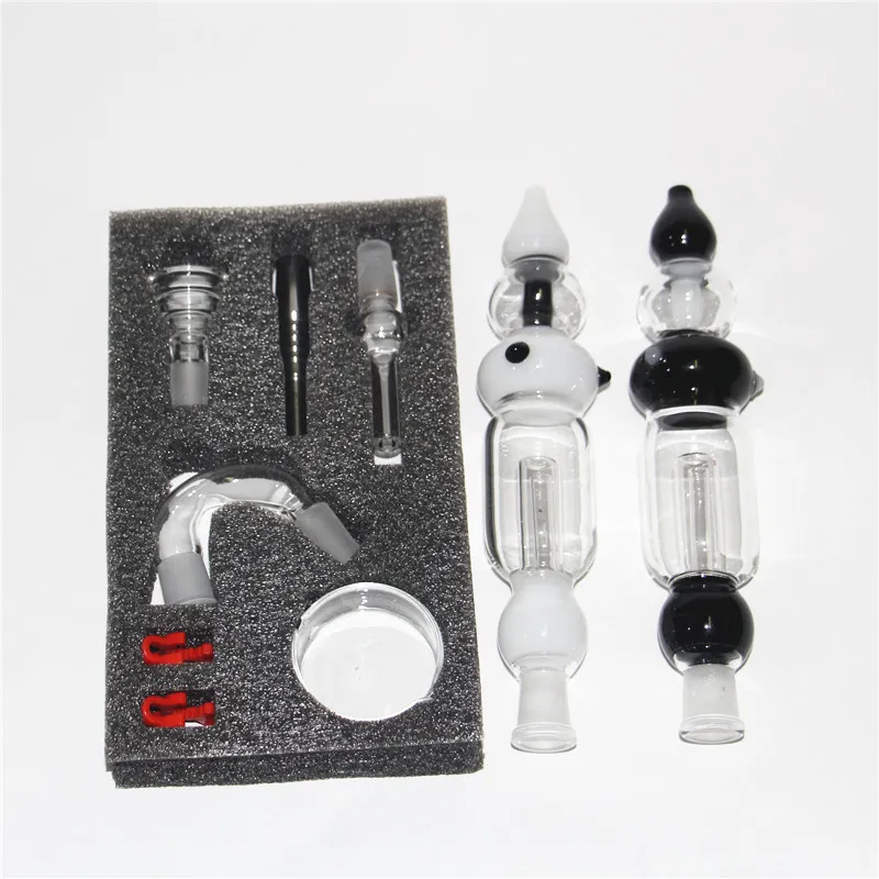 Mini Nectar Kit Hookahs 14mm Nector Dab Straw Oil Rigs Micro NC Set Glass Water Pipe Titanium Tip Ash Catcher