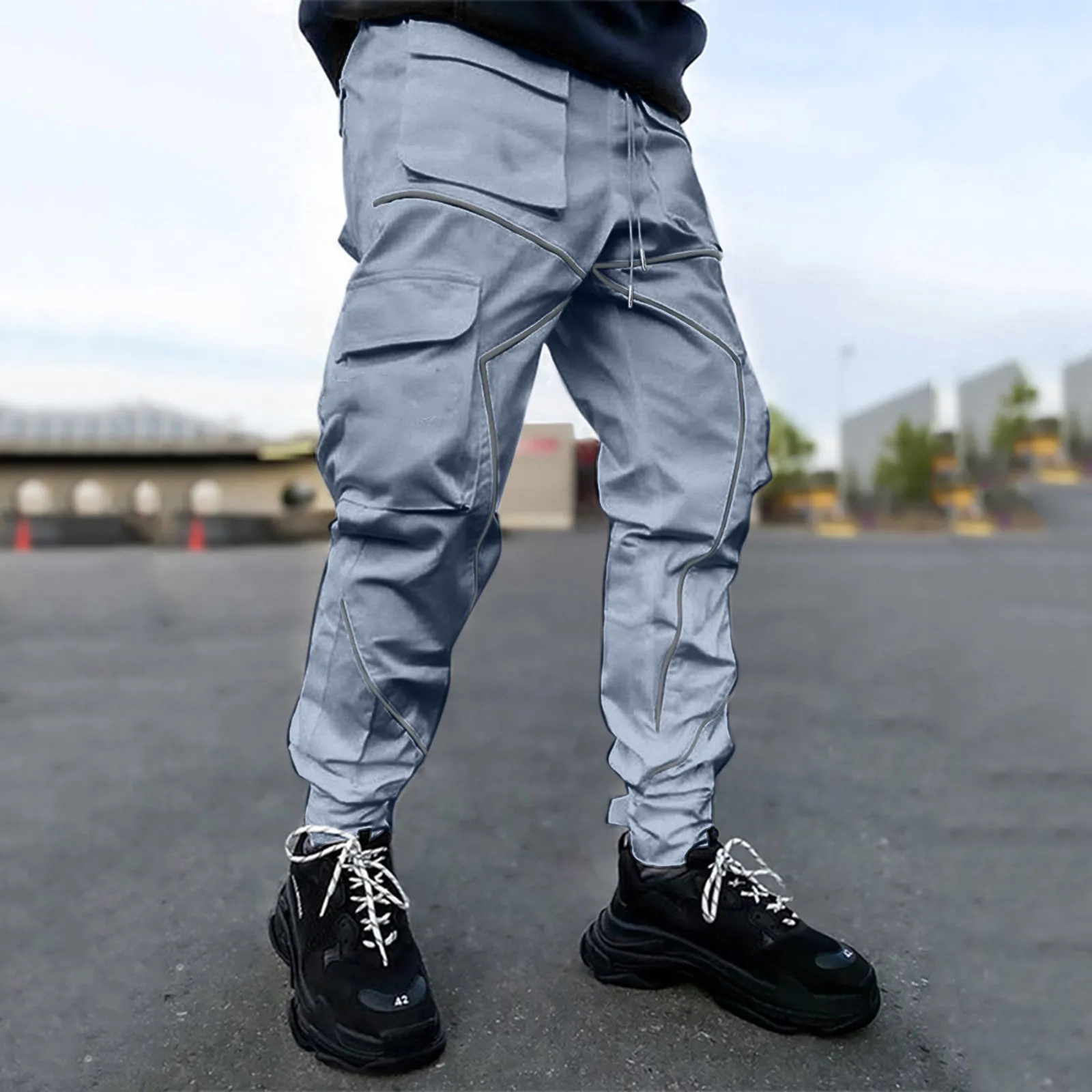 Herrsp￥rar Athletic Fit Pants Men Gift Sock Mens Cargo Pants Hip Hop Techwear Harem Pant Jogger Sweatpants With Pockets Jogging Punk 221122