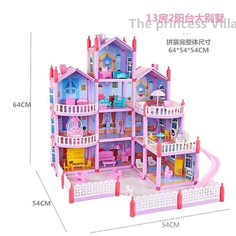 Puzzle 3d per bambini 12-14 anni, il castello rosa fai-da-te