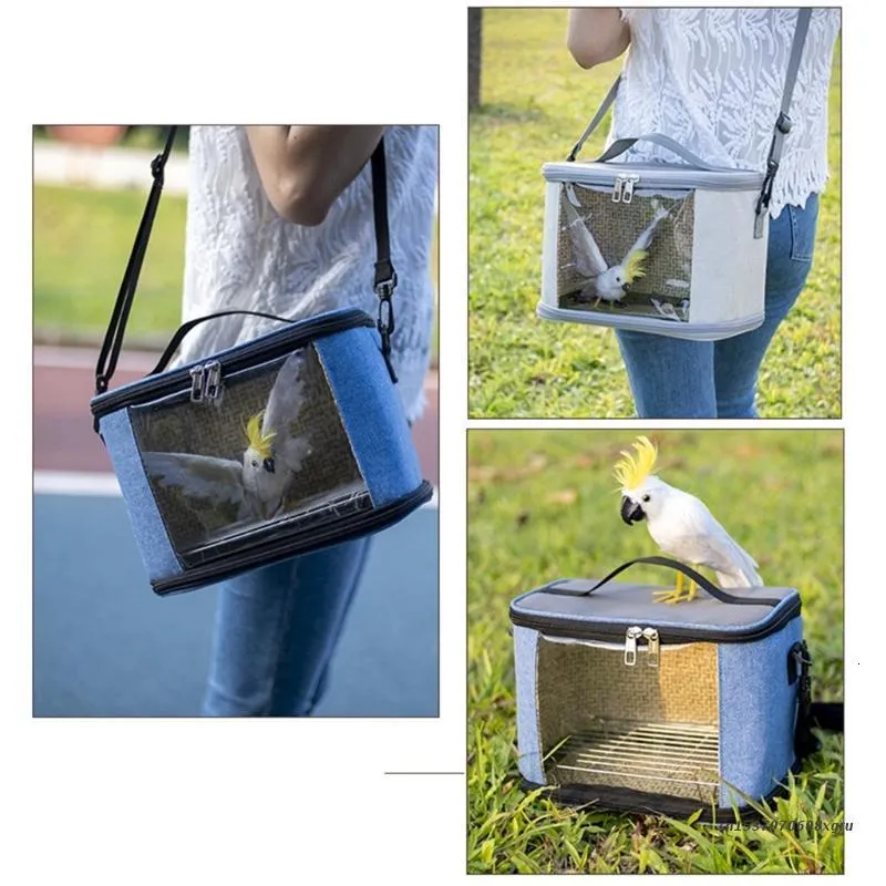 backpack for bird travel Carrier Bag with Perch, Bird Carrier with Stainless Steel Plate and Mesh, Portable Transparent Parakeet Travel Cage with Feeder Cups Small Birds Parakeet Parrot : Pet Serve as bird cage for different types of bird like Parrots Wholesale 100% Cotton Parrot Travel