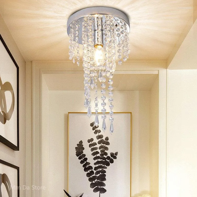 Plafoniere Lampadari di cristallo moderni di lusso per soggiorno Sala da pranzo Corridoio Decorazione domestica Illuminazione Lampada a sospensione a LED