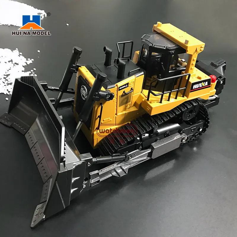 Elektrikli RC Araba Huina Buldozer Ekskavator 1 16 2 4G Uzaktan Kumanda Birimleri Yetişkinler İçin Kamyonlar Traktör Trawler Bagger Trailer Noel 221122