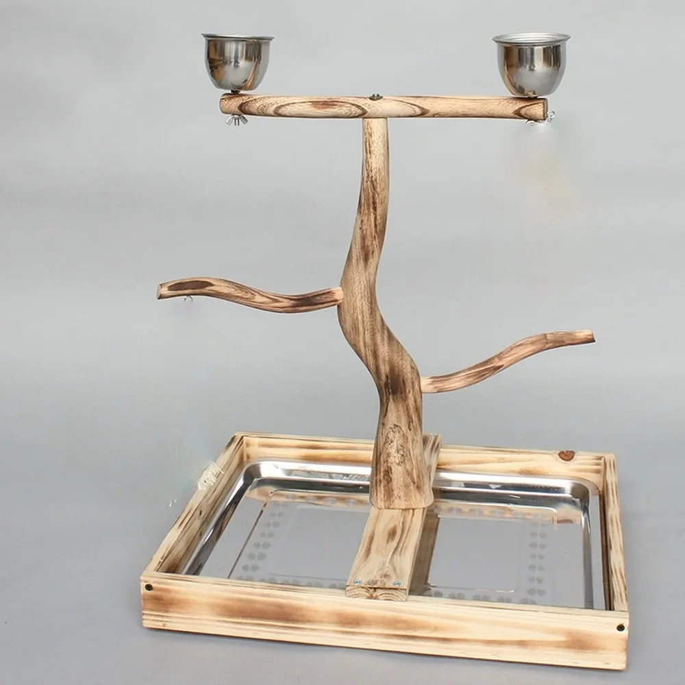 Birdcage Feeder Und Chew Toy Für Papageien Naturholzstandplattform, 2024  Version Von 136,45 € | DHgate