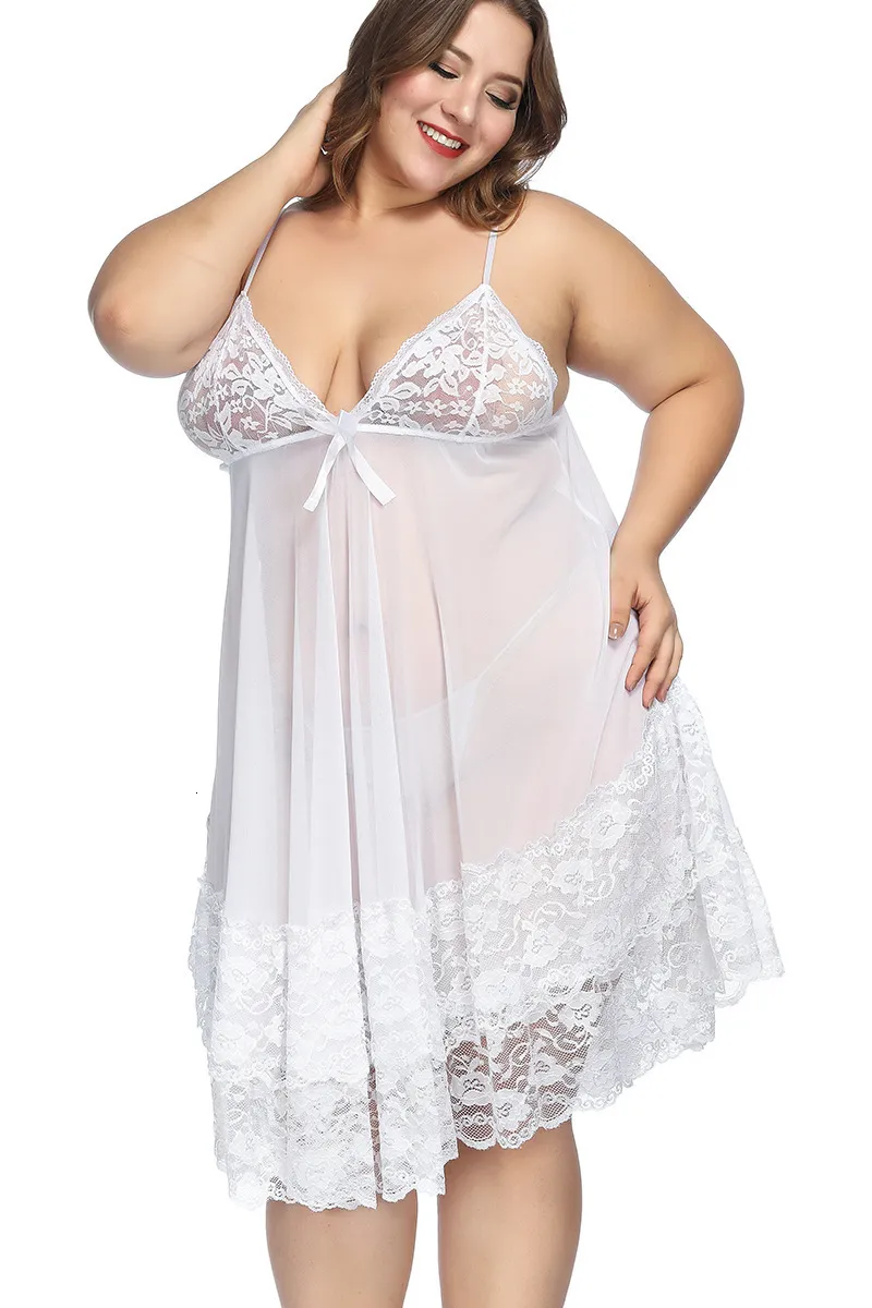 Vestidos plus size vestidos de lingerie roupas de tamanho grande vestidos de lingerie sexy de lingerie sexy pingest plus size vestidos de pijamas para mulheres 5xl 6xl 7xl 221121