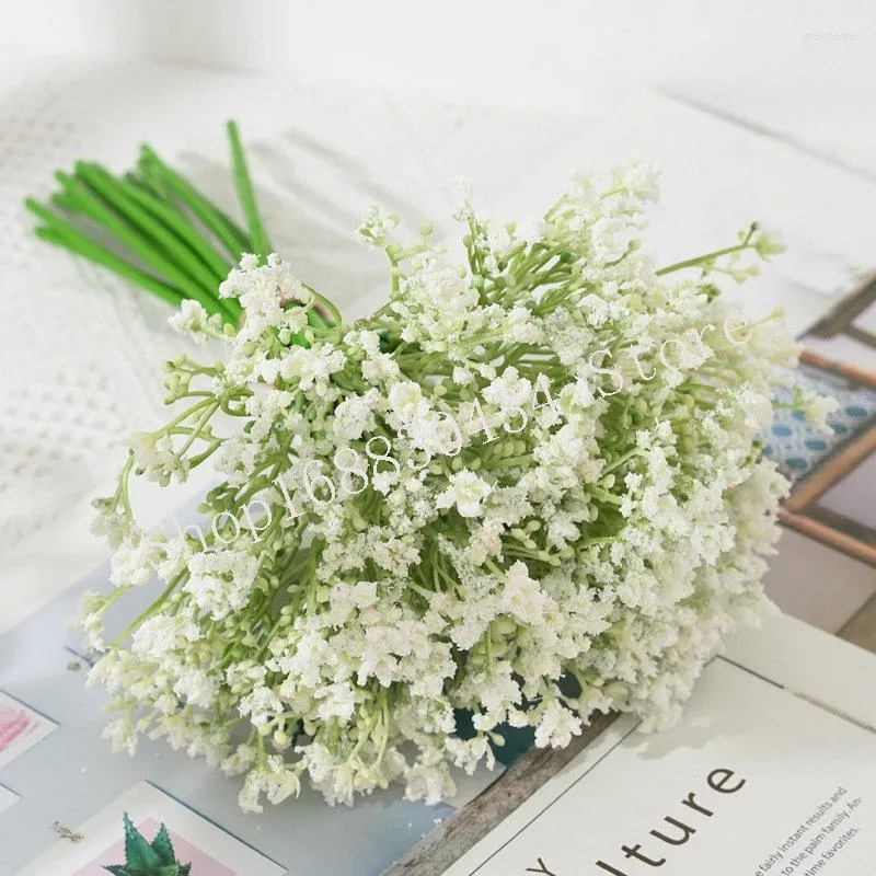 Decorative Flowers 16PCS Artificial Baby's Breath Fake Flower Gypsophila For Wedding Home Fall Decoration Plastic Bouquet