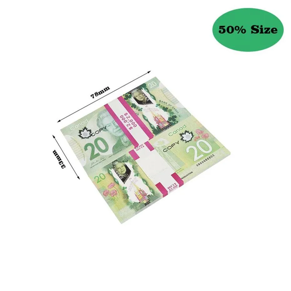 Prop Dinheiro cad festa canadense dólar notas do Canadá notas falsas filme props221A290m