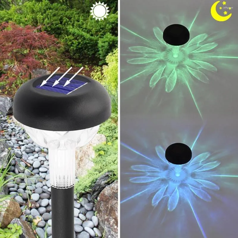 6 stks buiten LED Solar Lights Kleurrijk IP65 Waterdicht tuinlicht voor Lawn Patio Yard Decoratie Druppel Groothandel