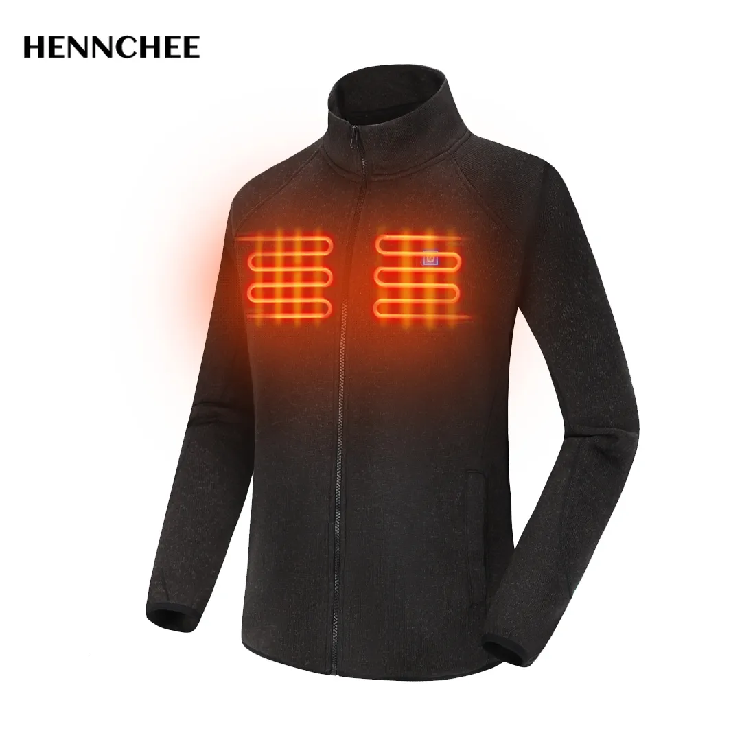 Femmes Vestes Polaire Veste Chauffante avec Batterie Vêtements D'hiver Chaud Léger Full Zipper Doux Pull Manteau Femme À Capuche 221122