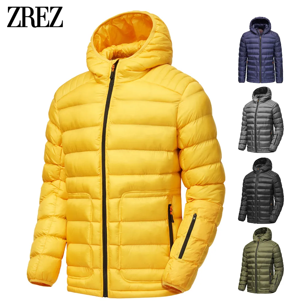 Mens Down Parkas Autumn Winter Ultralight Classic Tjock Warm Hooded Jacket Coat Outwear Casual Windproof Biodown 221122