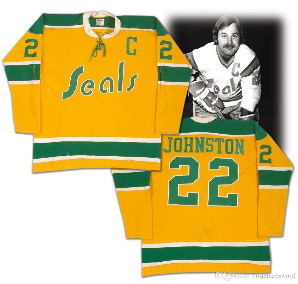 California Golden Seals Jersey Blank 27 Gilles Meloche 22 Joey Johnston 7 Reggie Leach 8 Walt Mckechnie Jerseys Any Name and Any Number