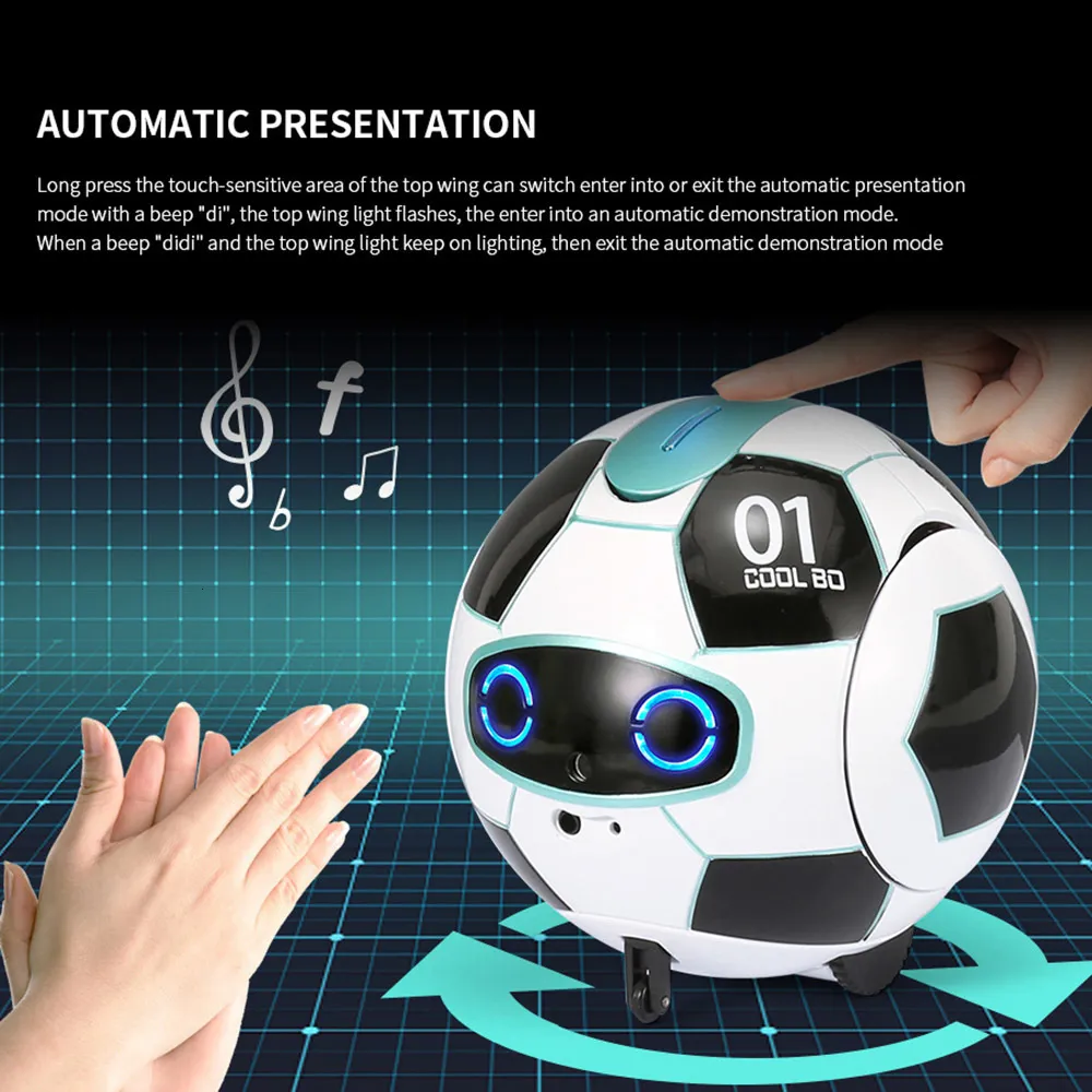 RC Robot Intelligent Toy Delty Control Soccer S со звуковым действием Ball Robo Kid Toys для детей мальчики 221122