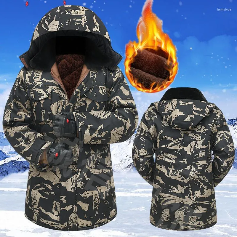 Manteau d'hiver en duvet pour homme, avec col en fourrure, à la mode, en coton épais, chaud, doublure en laine, décontracté, grande taille XXL, 2022