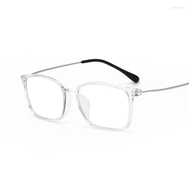 サングラスフレーム幅137 TRメモリメタルアンチブルーレイガラスコンピューター透明眼鏡男性女性アンチブルーライトメガネアイウェア