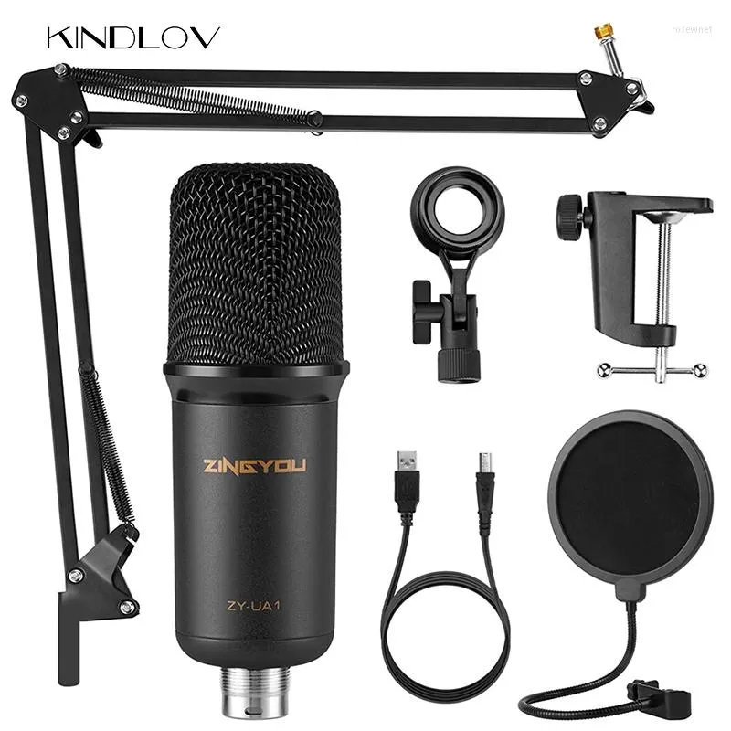 KINDLOV Gaming Mic Set With Adjustable Stand & Plug In For PC/Laptop