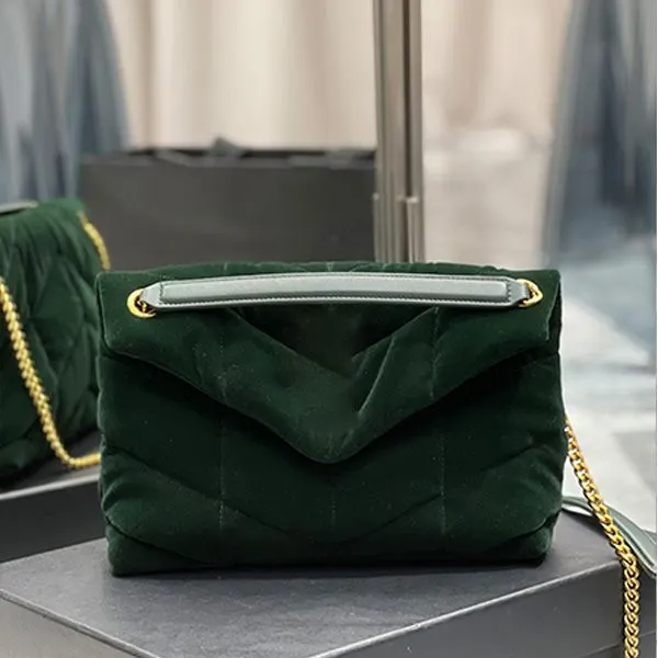 DHgate Womens Velvet Crossbody Bag with Chain Large Size Diamond Lattice Shoulder Bag Designer Clutch Handbag Black 29cm Bags Luggage Accessories