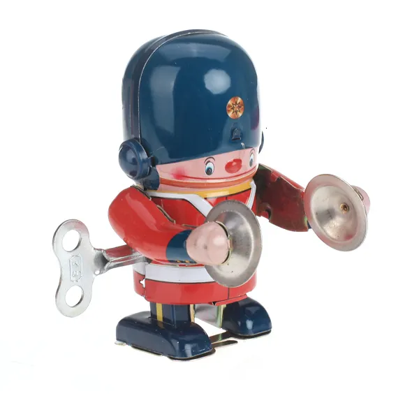 RC Robot Wind Up Soldier Cymbals 모델 장난감 시계 수집 가능한 선물 Key 221122