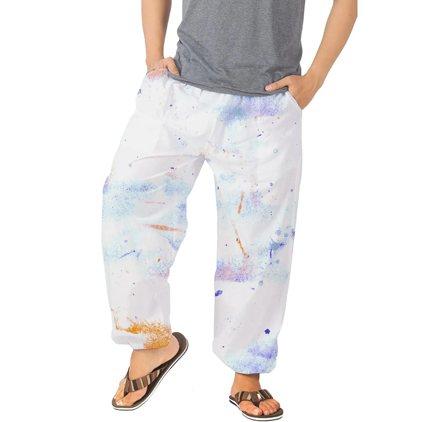 Męskie dresy roku roczne garncarskie śliski męskie spodnie swobodny wszechstronny wszystkie drukuj luźne spodnie modne spodnie kieszonkowe na plażę 221122