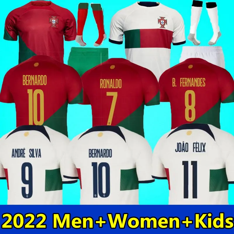 22 23 soccer jerseys Portugal Bruno FERNANDES RONALDO ANDRE SILVA Joao Felix BERNARDO Cancelo NEVES R. LEAO Portuga home away Football shirt Men Women