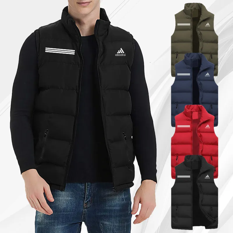 Hommes Gilets Hommes De Luxe Imprimer Gilet Veste Sans Manches Mâle Coton Remplissage Manteaux Ultra Mince Chaud Léger Homme Marque Gilet Plus La Taille 5XL 221122