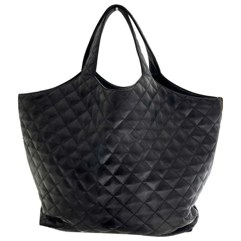 Luxury Designer Leather black shoulder bag for Women Oversized Handbag with Large Capacity Soft Tote Travel Purse and Shopper Bag 221122