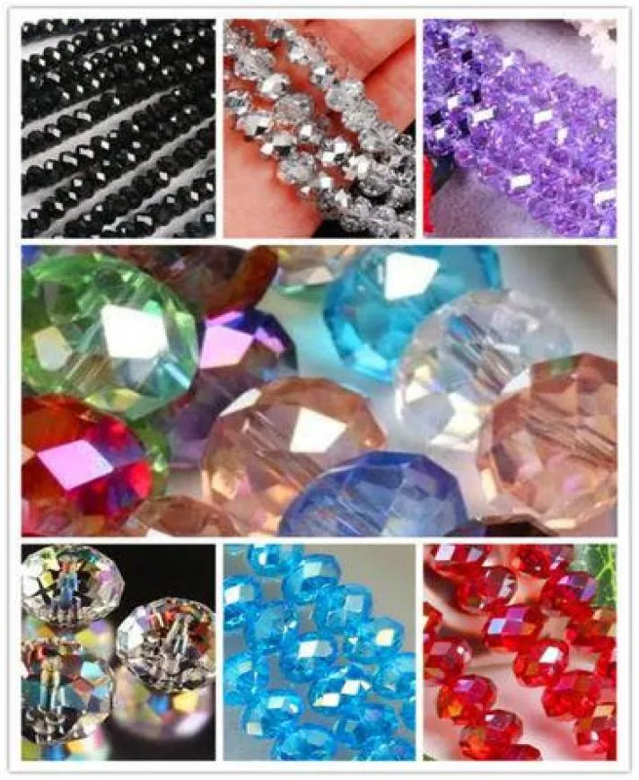 1000pcs Crystal Loose Beads 4x6mm Eight color Select08803609