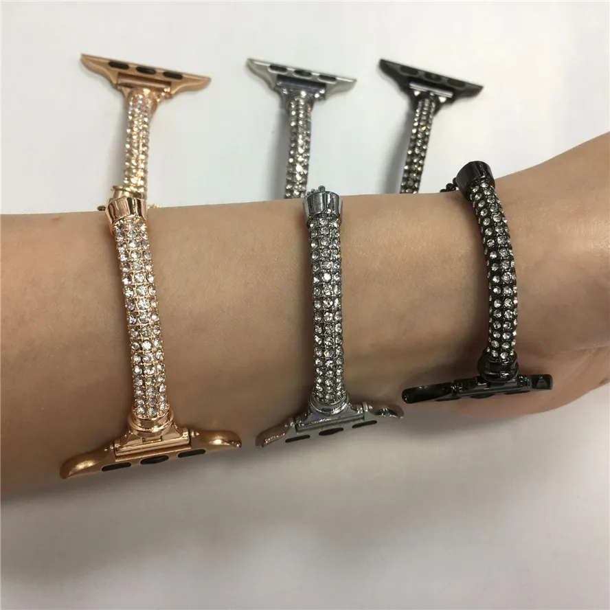Smart Lady Girl Girl Diamond Jewel Bracelet Brace Band Fit Iwatch 8 7 6 5 4 SE Strap for Apple Watch Series 38/40/41mm 42/44/45mm Watchband
