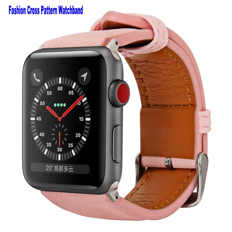 Modedesigner band remmar kompatibla med Apple Watch Band 38mm 40mm 41mm 42mm 44mm 45mm 49mm Top Grain Leather Strap Men Women Iwatch Series 8 7 6 5 4 3 2 1 SE