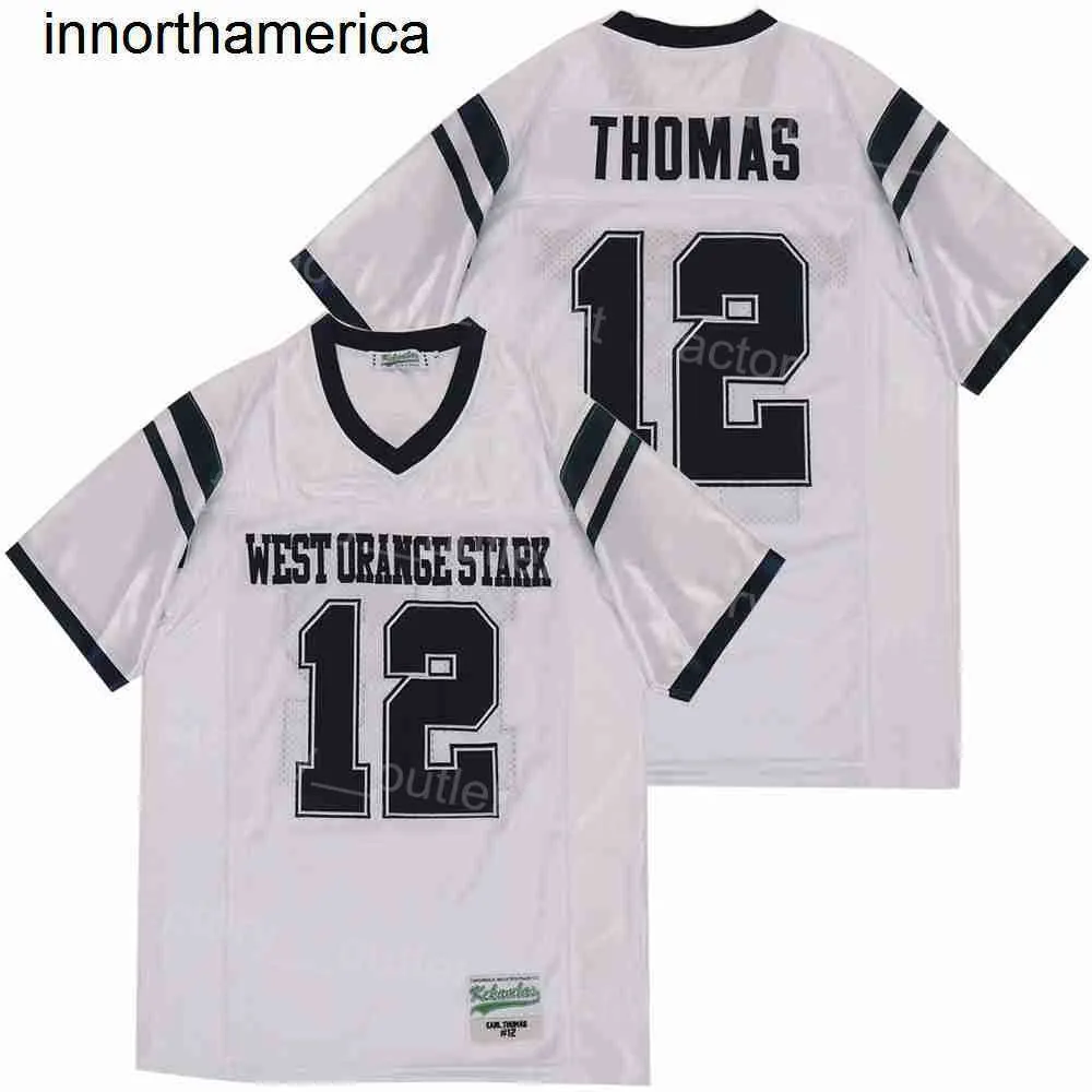 Film Football West Orange-Stark High School 12 Earl Thomas Jersey Men Team Color White Hip Hop dla fanów sportowych oddychające czyste bawełniane college