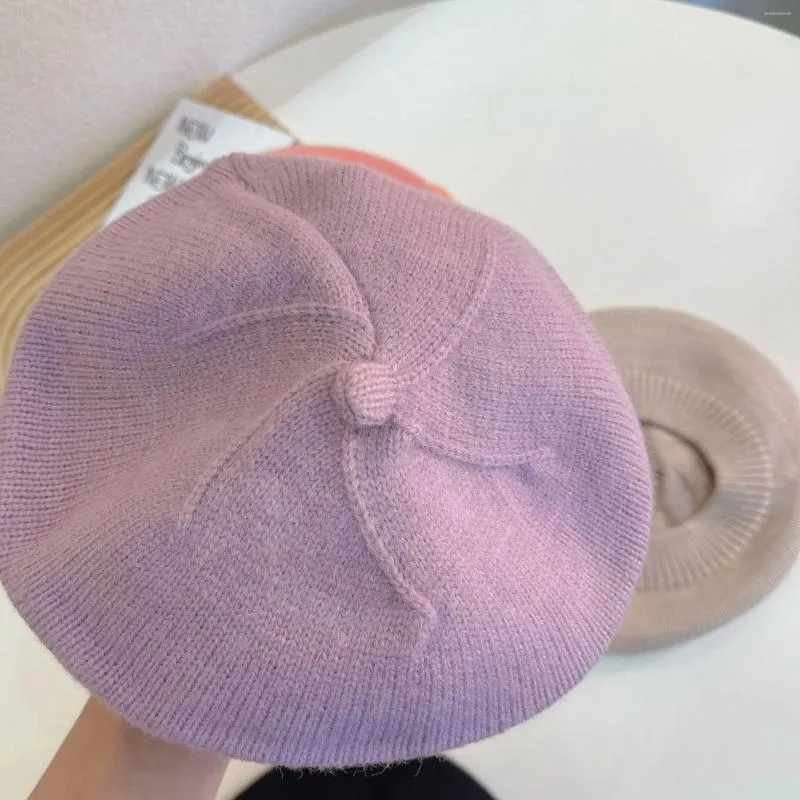 Berretti Bambini Inverno Lana Berretti morbidi Berretti Autunno Casual per bambini Tenere al caldo Cappelli Gorras Cappello lavorato a maglia per ragazze all'ingrosso Candy Colo