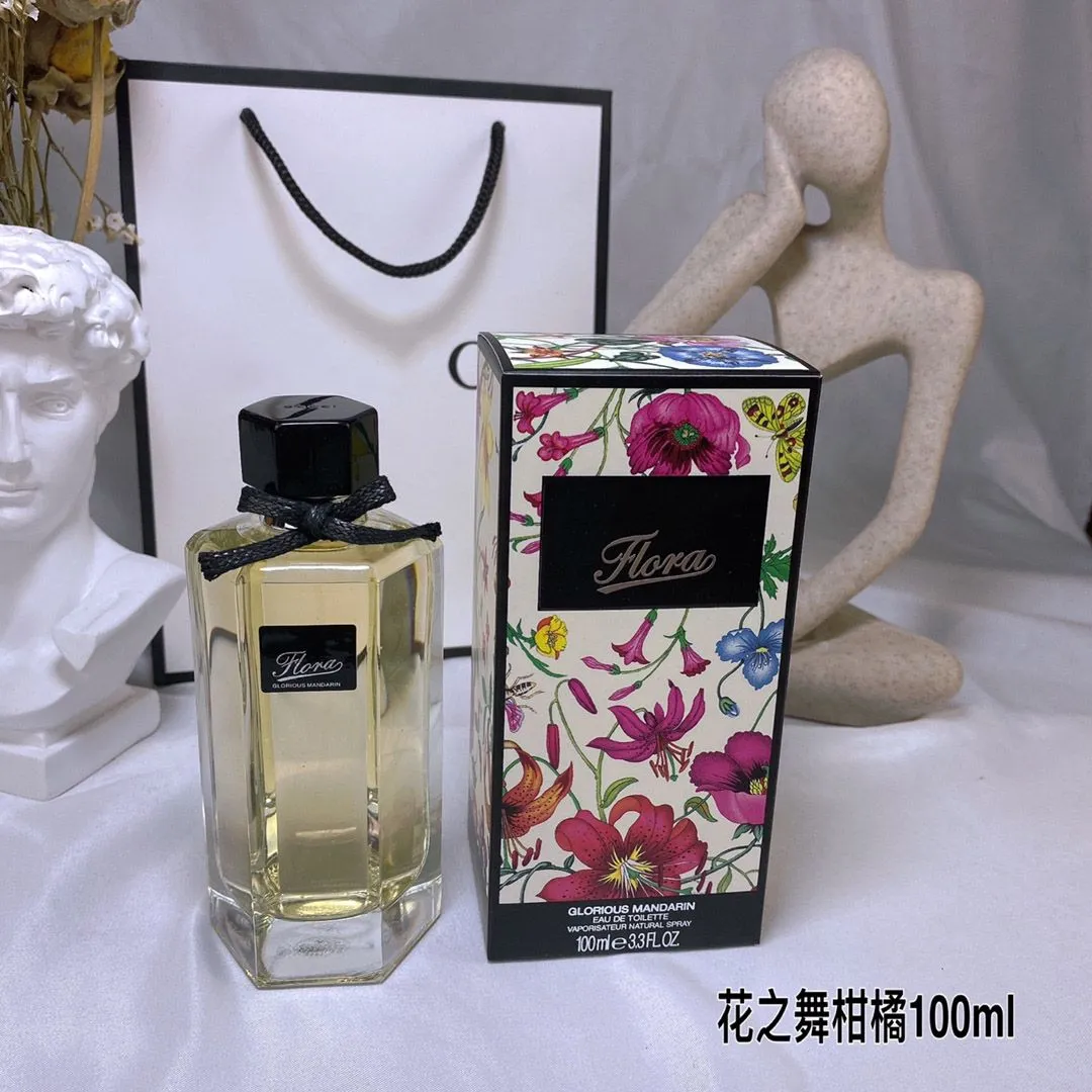 Diseñador para mujer 100 ml Perfume para mujer Fragancia Flora Versión más alta Estilo clásico Tiempo de larga duración Floral Último diseño de lujo Colonia 3.3 Oz Spray 22