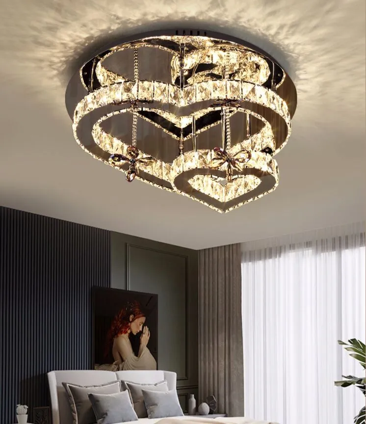 Lampe suspendue Crystal - Plafonnier - Lustre - Dimmable - LED - Pour  cuisine ou salon