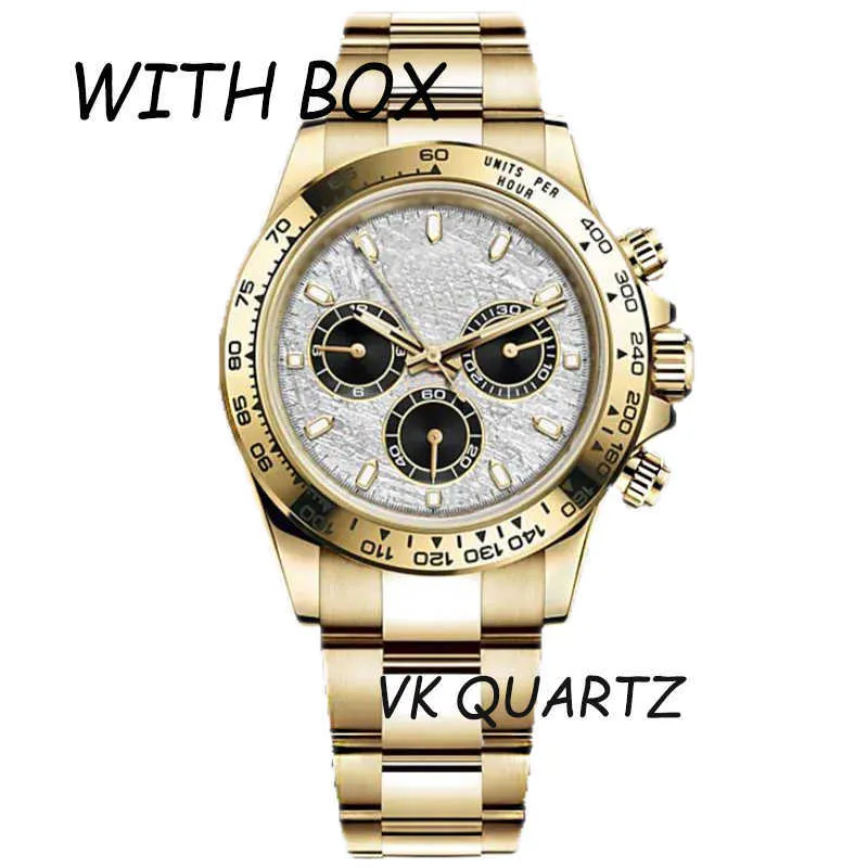 ホットケーキモントルデラックス自動機械式時計メンズ腕時計フルステンレス鋼超発光防水 VK クォーツ腕時計