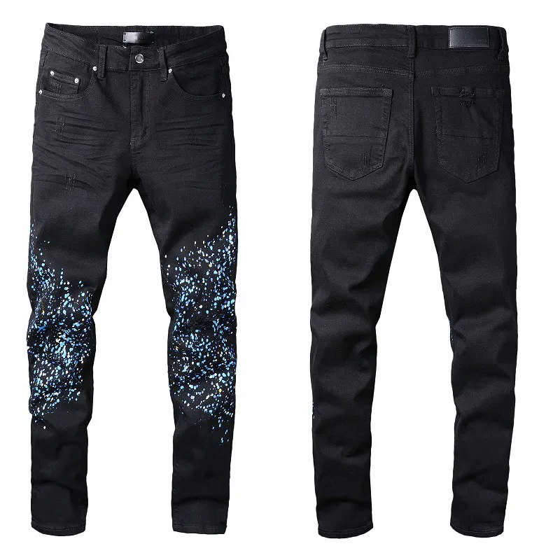 Jeans masculinos Personalizados Fashion Street Denim Casual Troushers