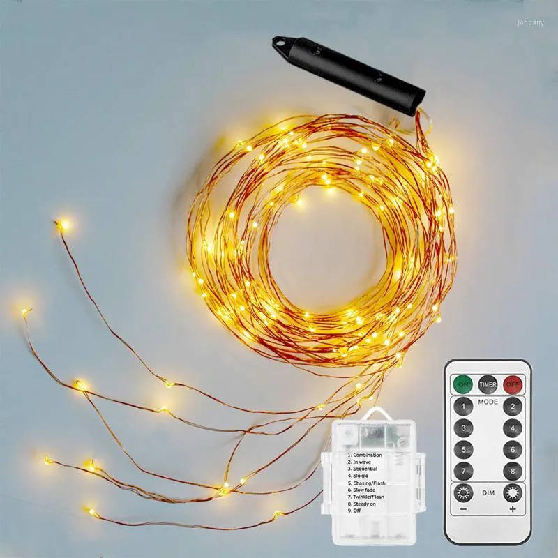 Cordes 2M 5 Stand 100 LED Lumières Décoration Vigne Fée Chaîne Lampe Guirlande De Noël DIY Éclairage Suspendu Pour Jardin