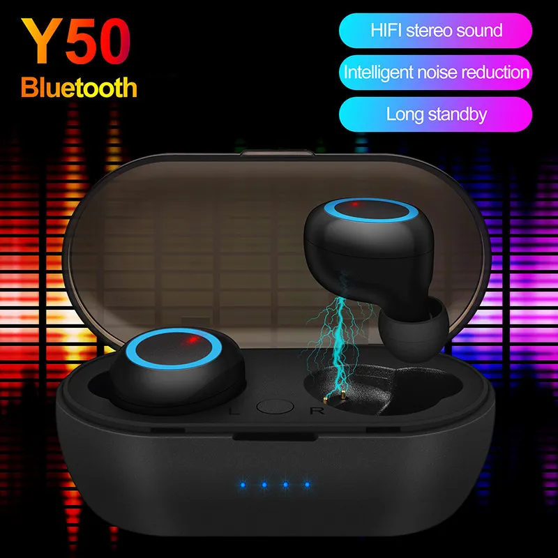 Wireless Headphones Y30 Y50 Y60 HIFI Bluetooth Sport In ear Earphone With Mic Touch Control Noise Cancelling Stereo Earbuds