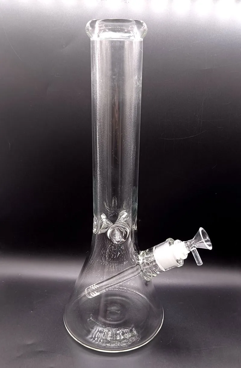 14 Inch Clear Glass Water Bong Beaker Thick Oil Dab Rig Shisha 18mm Female Smoking Pipes