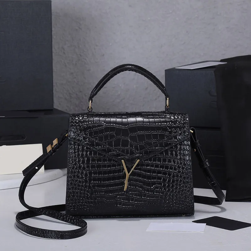 Mini Bolsa Jacaré Bolsa Feminina Caviar Bolsa Transversal Ombro Bolsa Mensageiro Alça Superior Bolsa Moeda Qualidade Couro Couro Genuíno Moda Letra Girar Fivela