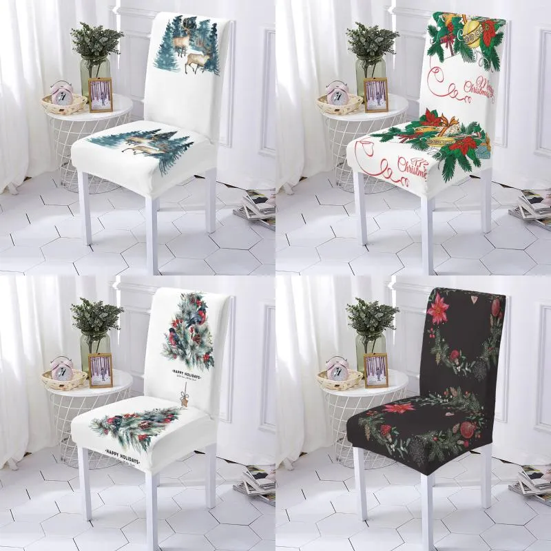 Chair Covers Christmas Style Cover Gamer Chairs For Santa Claus Pattern Elastic Armchair Stretch Home Stuhlbezug