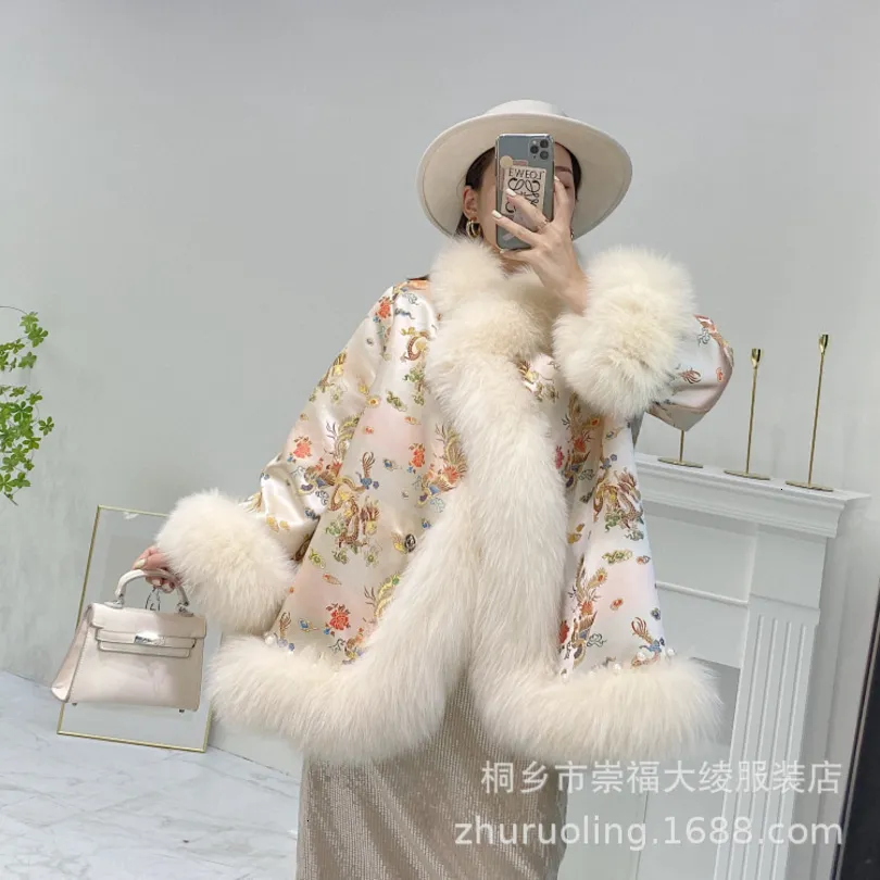 Save Big on Bulk Women Long Faux Fur Coat Faux Fur Coat For Women Chinese  Style Grass Cape, Satin, Medium Length, Warm Stylish For Autumn/Winter