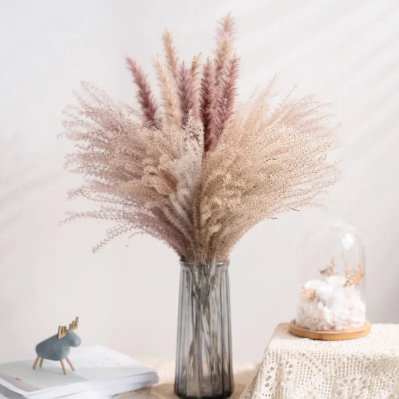 Decoratieve bloemen kransen 30 stks echt gedroogd riet boeket huis bruiloft decoratietafel flores conservadas natuurlijke pampa's gras decor voor kamer 221122