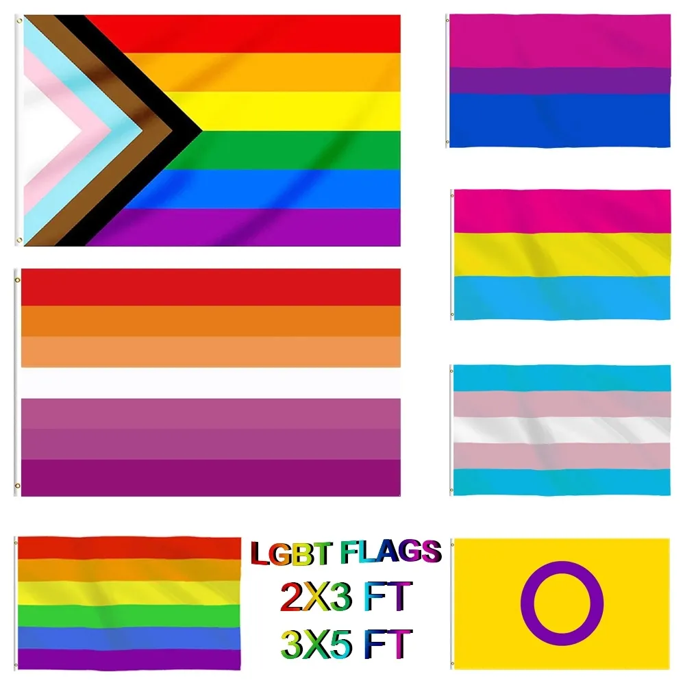 DHL Rainbow Flag Baner 3x5ft 90x150cm gejowskie flagi Duci Banery poliestrowe kolorowe LGBT Lesbian Parade Decoration