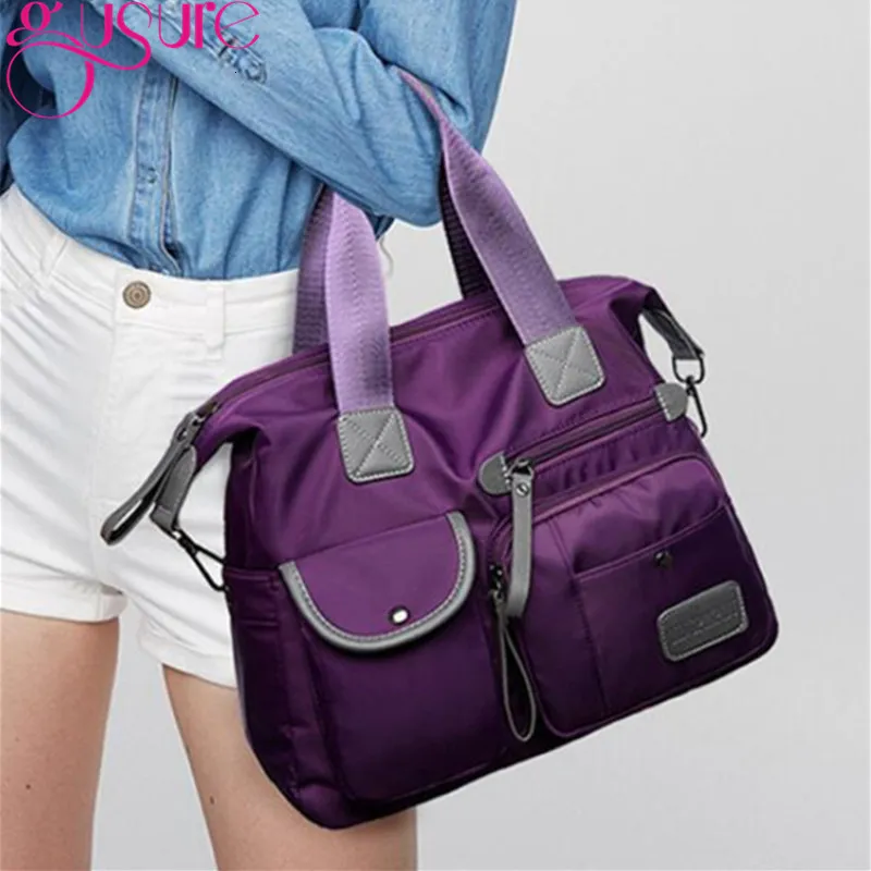 Bolsas de noite Gusure Multi-Pockets Bolsa de ombro Moda Moda portátil Viagem ao ar livre zíper multifunção Bolsas de grande capacidade 221122