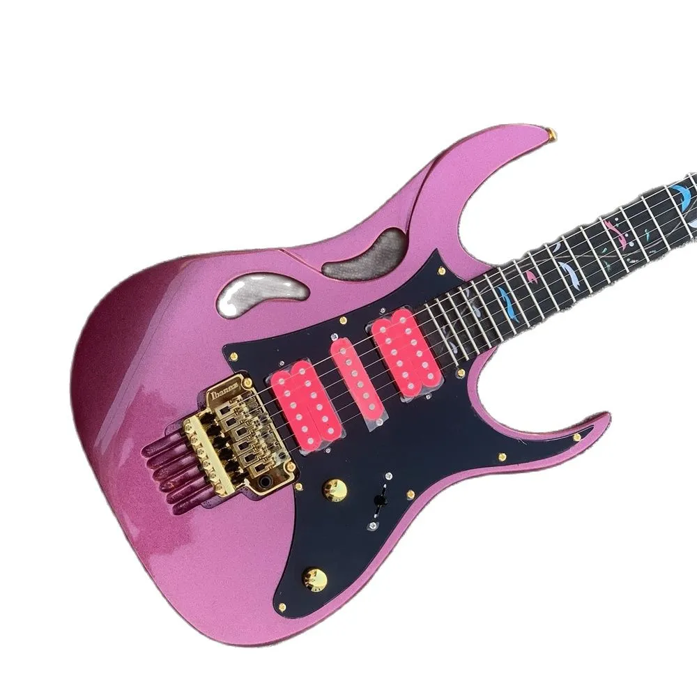 LVYBEST PURPLE 7V Electric Guitar Professional 중금속 밴드 Masters에 의해 만들어진 홈 기타 기타 라.