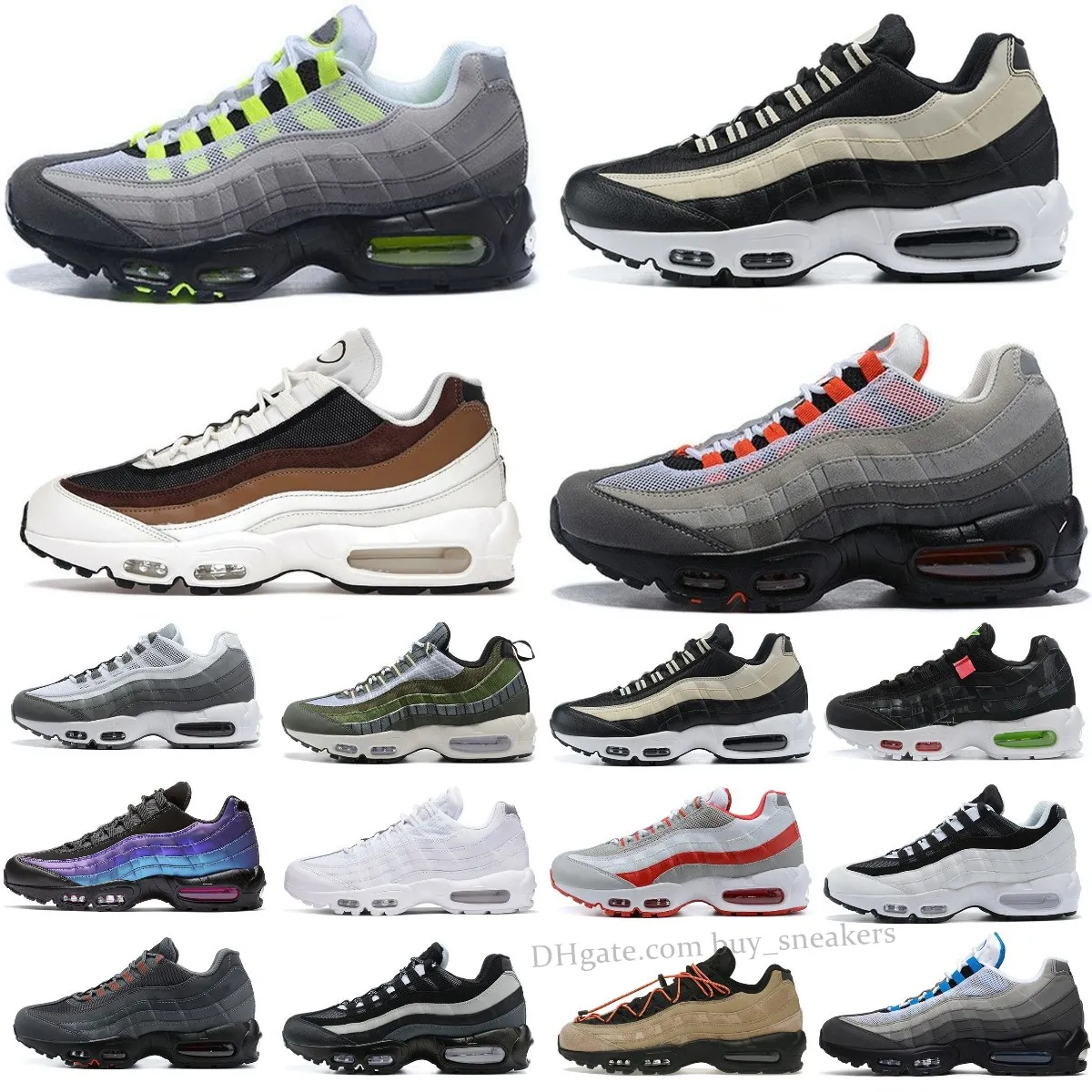Designer 95 airmaxs men running shoes 95s Triple Black Worldwide air Bordeaux Neon Throwback Future Club max mens womens trainers sports sneakers runners