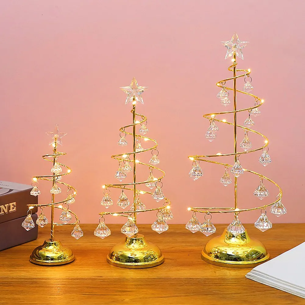 Weihnachtsdekorationen LED Weihnachtsbaum Licht Kristall Stern Perlen Frohe Weihnachten Dekorationen für Zuhause Cristmas Ornament Weihnachten Navidad Natal Geschenke 221123