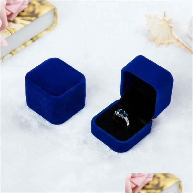 Scatole per gioielli Scatola per gioielli di moda Anello Orecchini Collana Ciondolo Imballaggio Scatole regalo Matrimonio Fidanzamento Vetrine per gioielli Drop Dhlyw