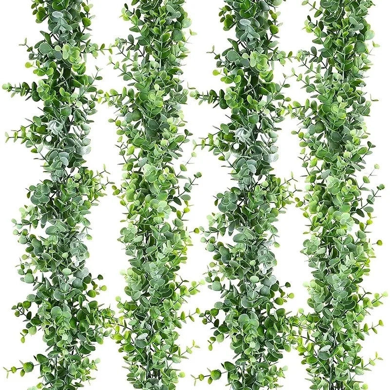 フェイクフローラルグリーン3パック6フィート人工ユーカリガーランドウォールハンディングフェイク植物のブドウの結婚式ホームルームガーデンデコレーションプラスチックラタン221122