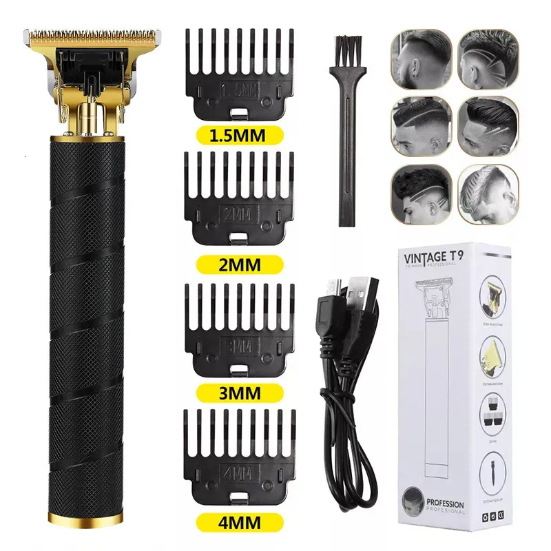 Hair Trimmer T9 USB Electric Cutting Machine Rechargeable Clipper Man Shaver For Men Barber Professional Beard 221122